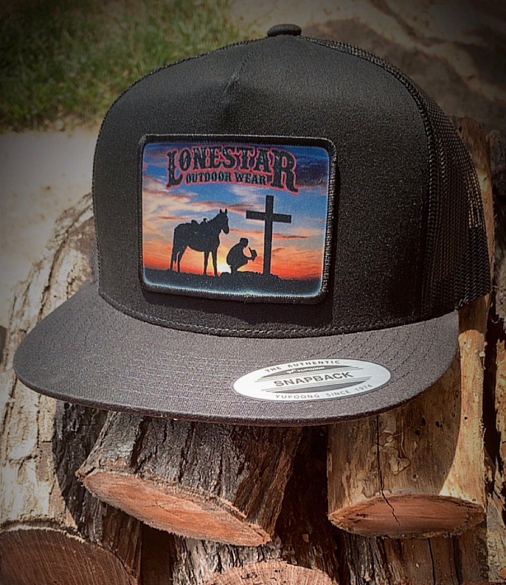 Praying Cowboy Flat Bill