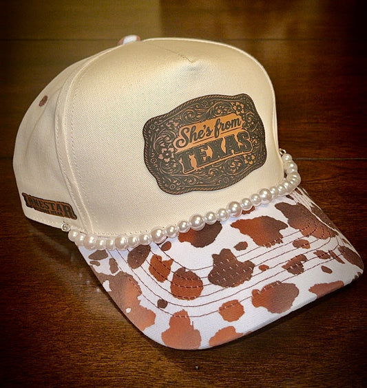 She’s from Texas Cow print bill