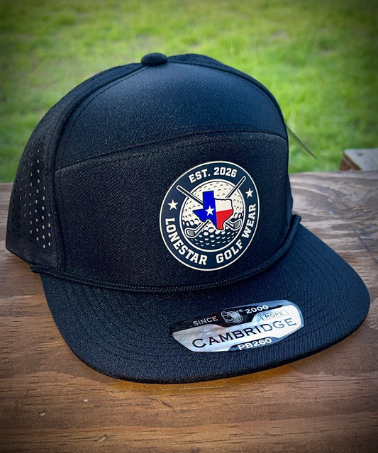 Black rope cap/black patch